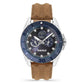 Brown Leather Dress Watch