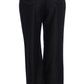 Chic High Waist Flare Jeans in Dark Blue