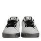 White Silver Crystal Logo Portofino Sneakers Shoes