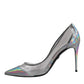 Multicolor Iridescent Pointed Toe Pumps Shoes