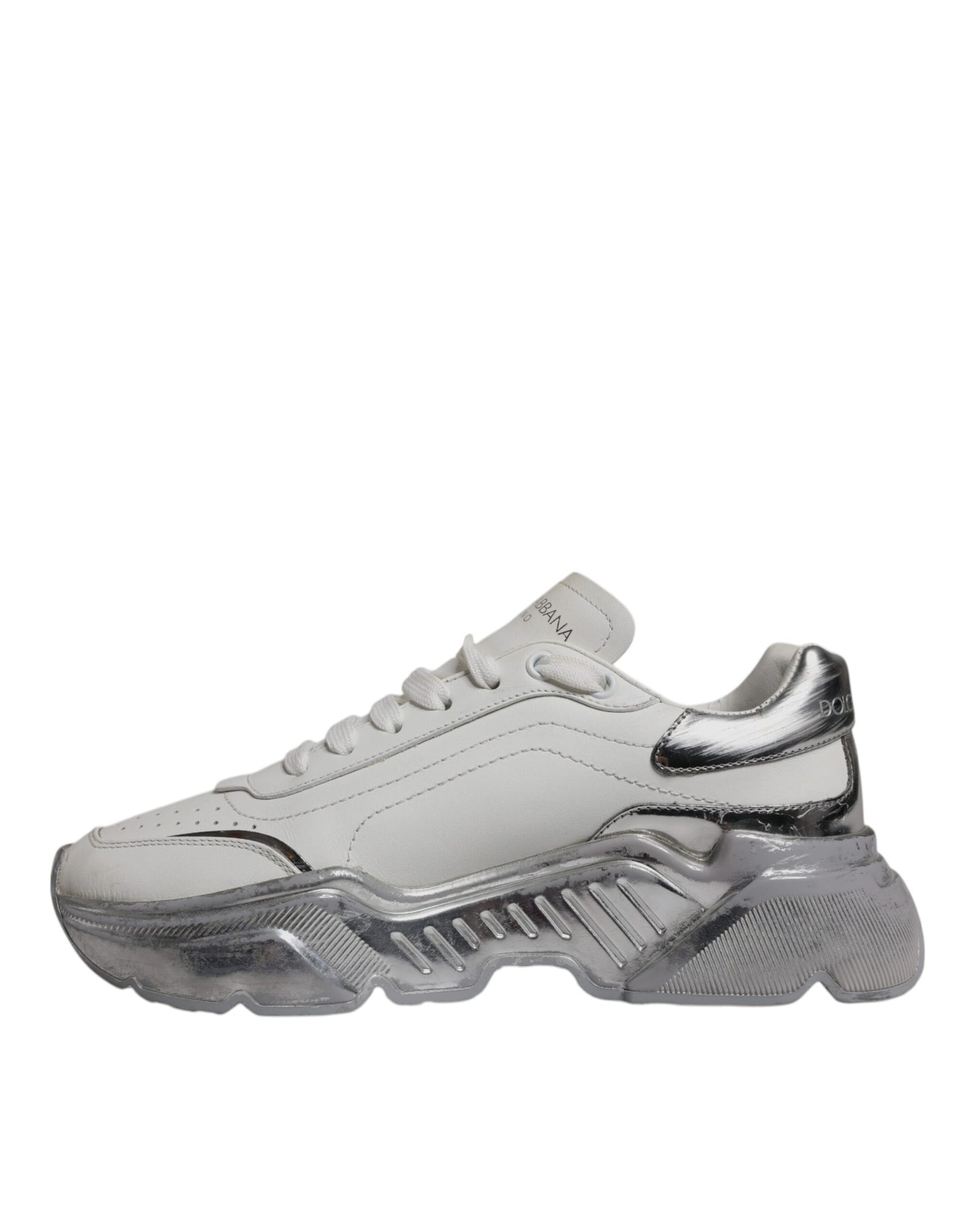 White Silver Daymaster Low Top Sneaker Shoes