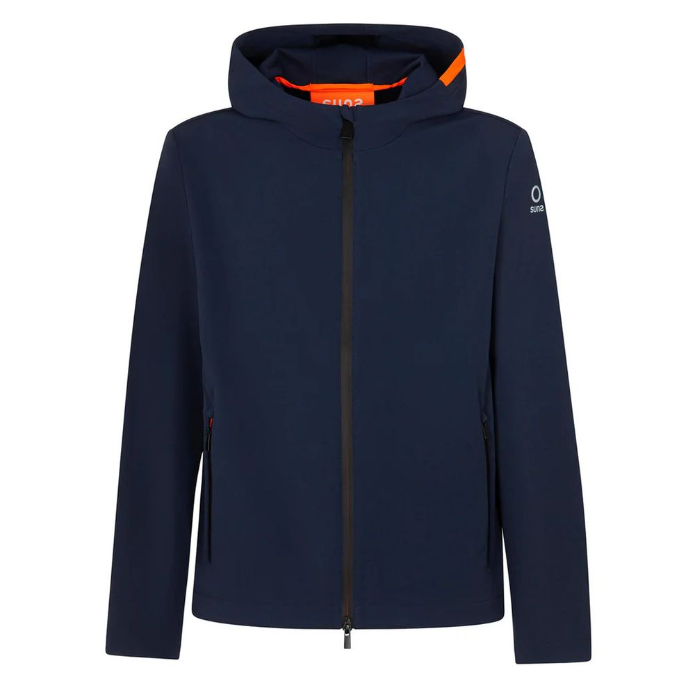 Blue Polyester Men's Jacket