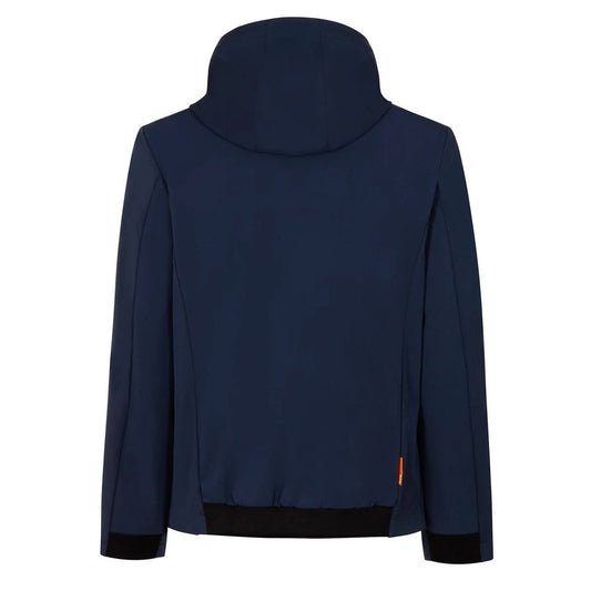 Blue Polyester Men's Jacket