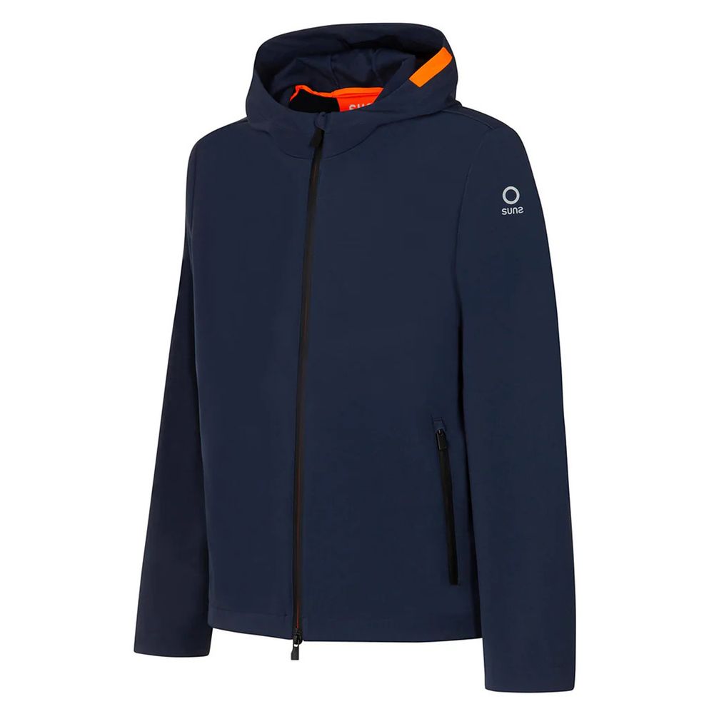 Blue Polyester Men's Jacket