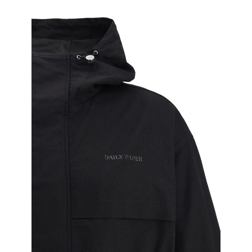 Black Cotton Shell Jacket