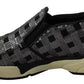 Silver Black Slip-on Sequence Design Sneakers Shoes