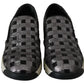 Silver Black Slip-on Sequence Design Sneakers Shoes