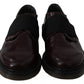Dark Brown Leather Elastic Strap Shoes