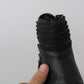 Black Leather Zipper Ankle Boots Shoes
