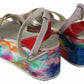 Multicolor Leather Ankle Strap Wedge Heel Sandals Shoes