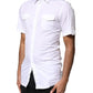 White GOLD Button Down Casual Men Polo Shirt