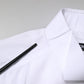 White GOLD CottonPoplin Bib Formal Dress Shirt