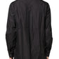 Black Cotton Button Down Men Casual Shirt