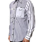 Multicolor Striped Button Down Casual Shirt