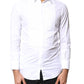 White GOLD Cotton Poplin Bib Men Dress Shirt