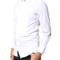 White GOLD Cotton Poplin Bib Men Dress Shirt