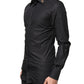Black GOLD Cross Embellished Men Dress Shirt