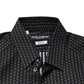 Black GOLD Patterned Cotton Men Dress Shirt