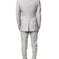 Light Gray Wool GOLD 2 Piece Formal Suit