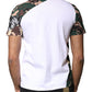 White Camouflage Stars Crew Neck T-shirt