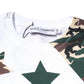 White Camouflage Stars Crew Neck T-shirt
