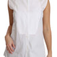 Elegant Sleeveless White Cotton Blouse