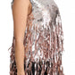 Golden Pink Sequined Fringe Elegance Top