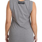 Sequined Heart Tank Top in Gray