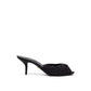Black Cotton Mules