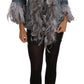Embellished Feather Denim Extravaganza