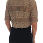 Gold Crochet Knitted Crop Cardigan