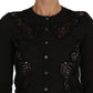 Chic Floral Lace Cashmere Blend Cardigan