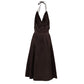 Brown Cotton Long Dress