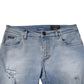 Blue Tattered Cotton Skinny Men Denim Jeans