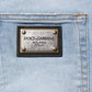 Blue Tattered Cotton Skinny Men Denim Jeans