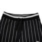 Black White Stripes Jogger Sweatpants Pants