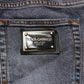 Dark Gray Cotton Stretch Skinny Denim Jeans
