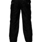 Black Logo Monogram Straight Pants