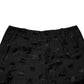 Black Logo Monogram Straight Pants
