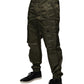 Dark Green Nylon Cargo Pants