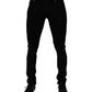 Black Cotton Stretch Skinny Men Denim Jeans