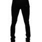 Black Cotton Stretch Skinny Men Denim Jeans