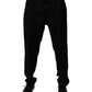 Black Wool Jogger Sweatpants Pants