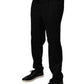 Black Wool Jogger Sweatpants Pants