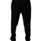 Black Wool Jogger Sweatpants Pants