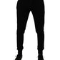 Black Cotton Jogger Sweatpants Pants