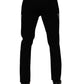 Black Floral Cotton Skinny Men Denim Jeans