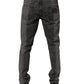 Two Tone Gray Cotton Denim Jeans