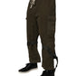 Brown Cotton Stretch Cargo Pants