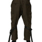 Brown Cotton Stretch Cargo Pants